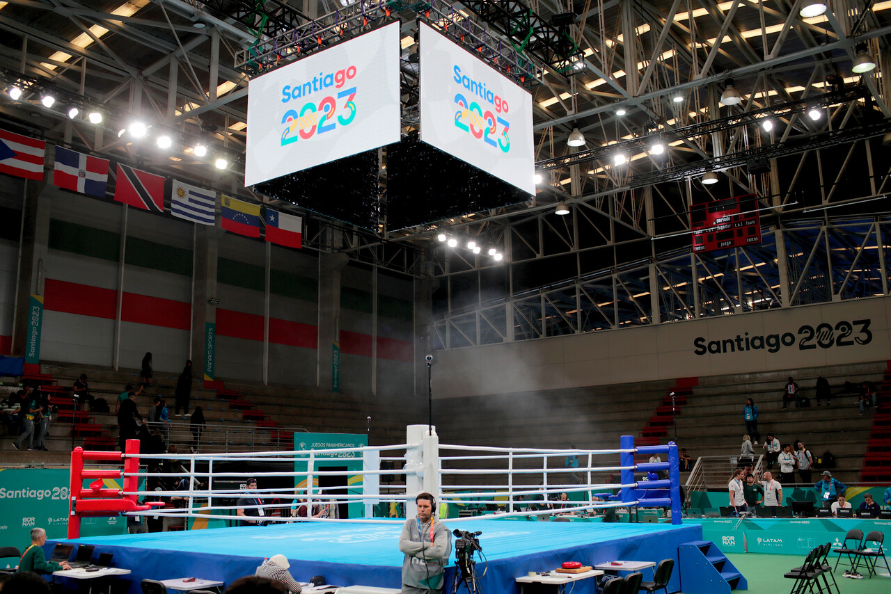 Boxing ring at the Pan American Santiago 2023