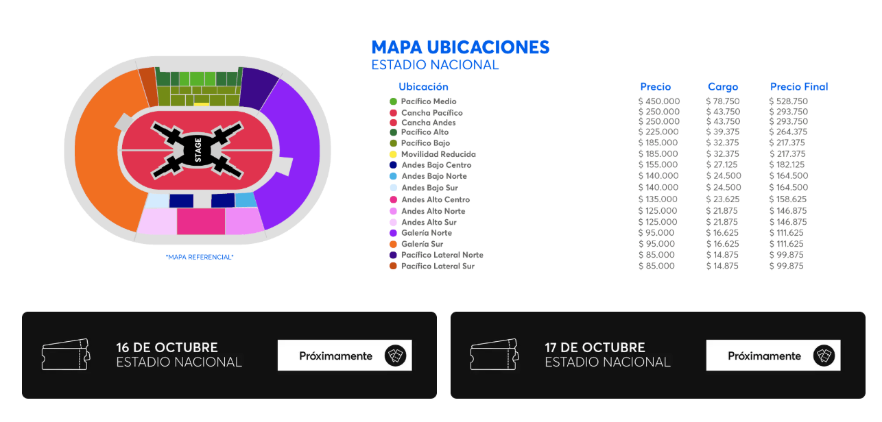Precios de las entradas para el concierto de BTS