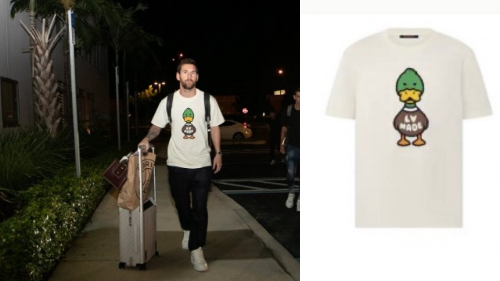 Lv made the lionel Messi duck t-shirt