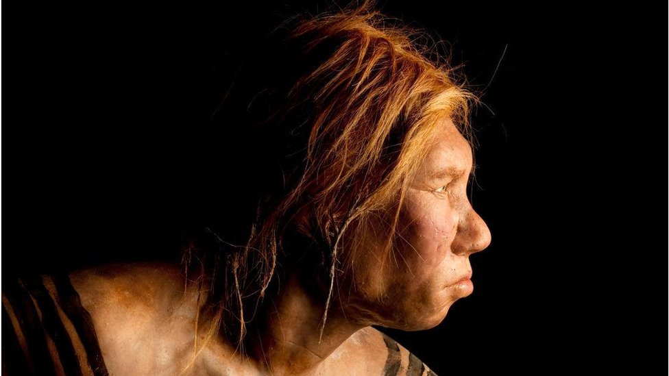 Recreación de una mujer neandertal