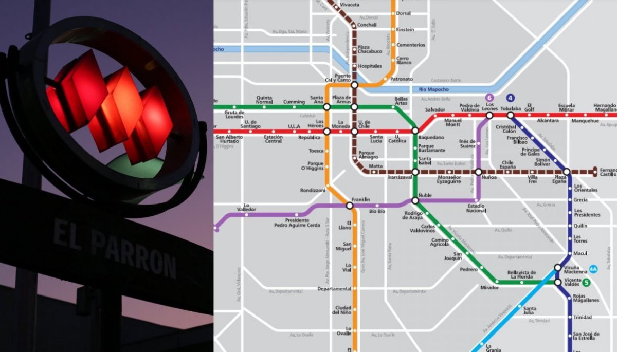 Mapa Metro de Santiago líneas, estaciones y recorridos 24horas