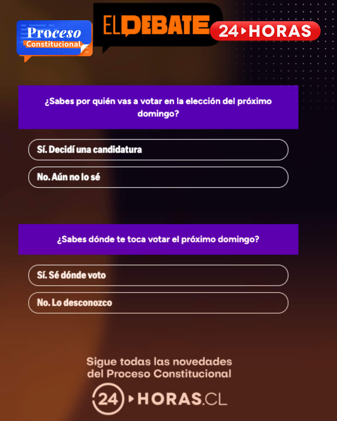 ¿Sabes por quién votar? cómo participar de "El Debate" 24horas