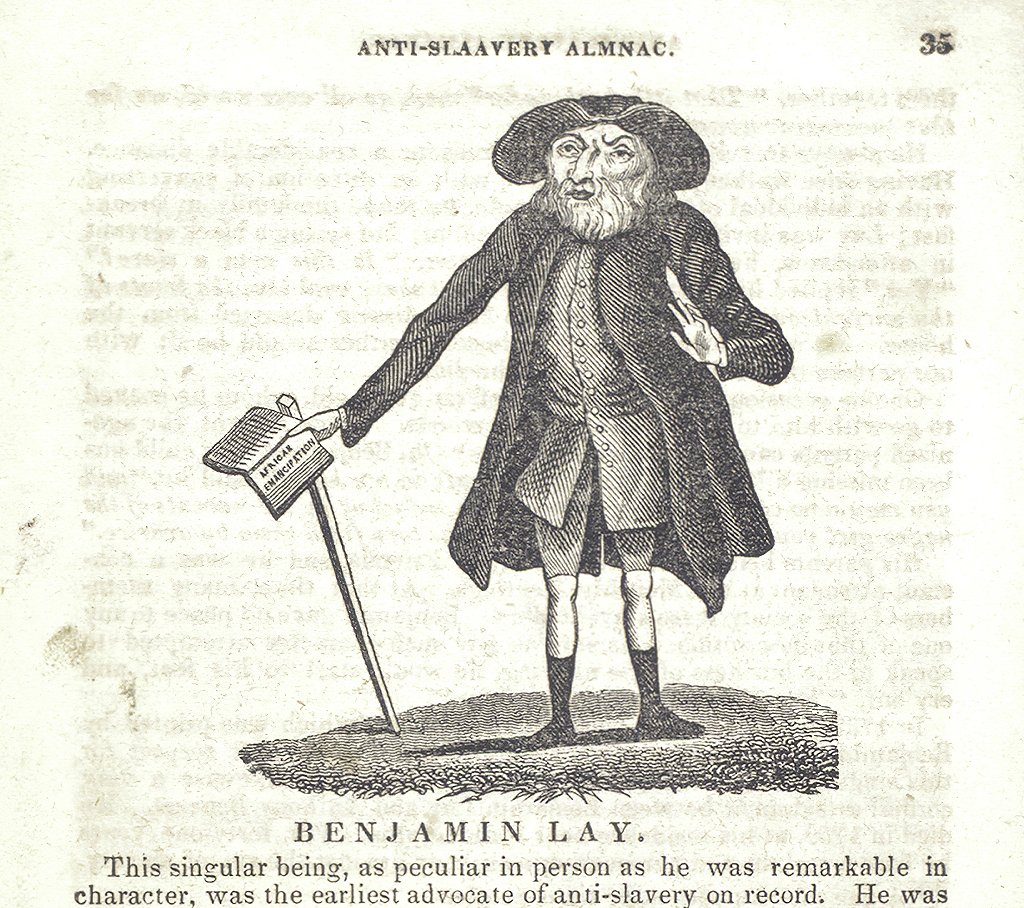 Dibujo de Benjamin Lay en almanaque