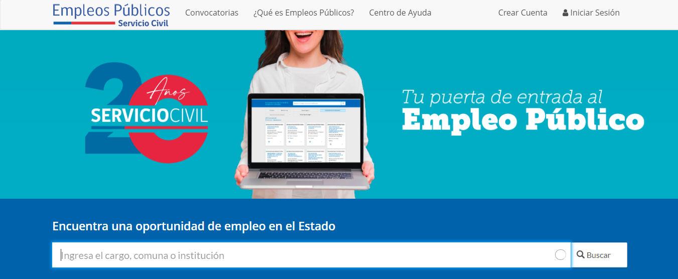 Sitio Web. Empleos Públicos.