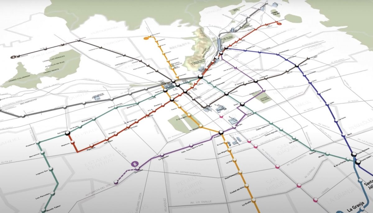 Metro De Santiago: El Nuevo Mapa Con Todas Las Líneas | 24horas