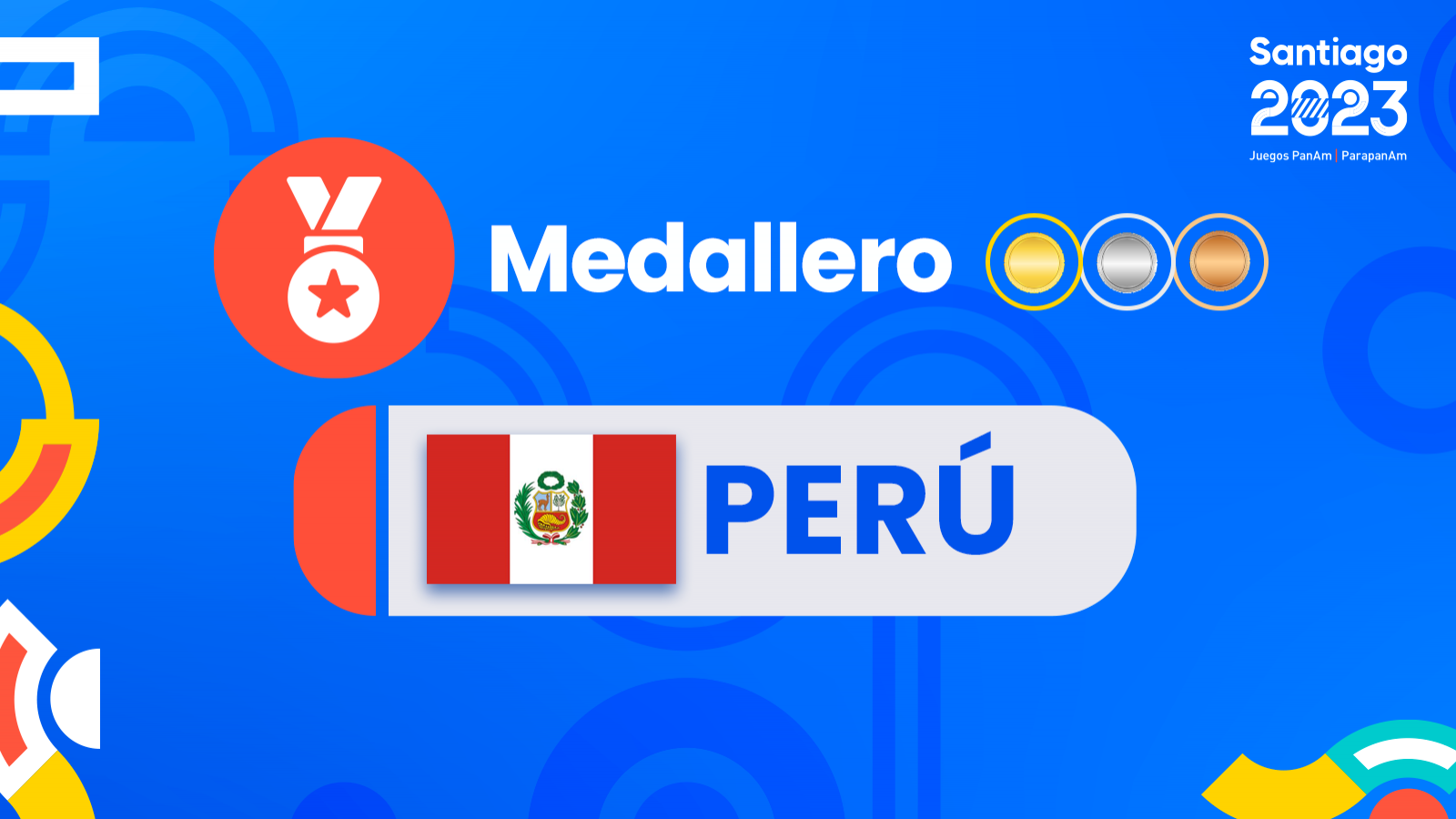 Medallas y medallero Perú juegos panamericanos Santiago 2023.