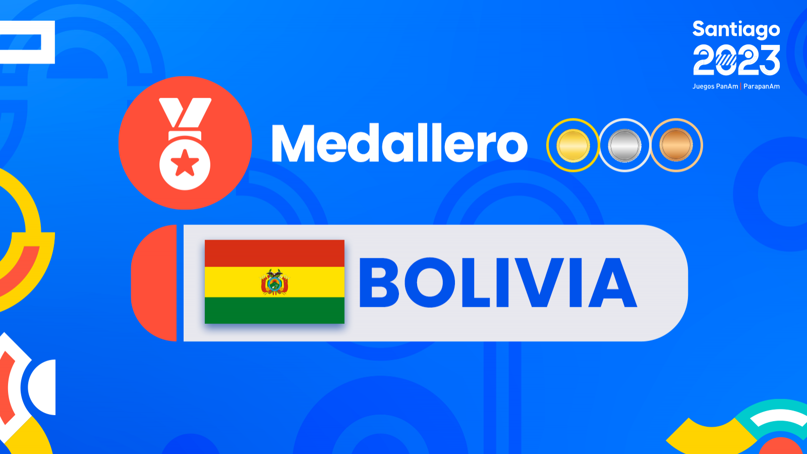 Medallas y medallero Bolivia juegos panamericanos Santiago 2023.