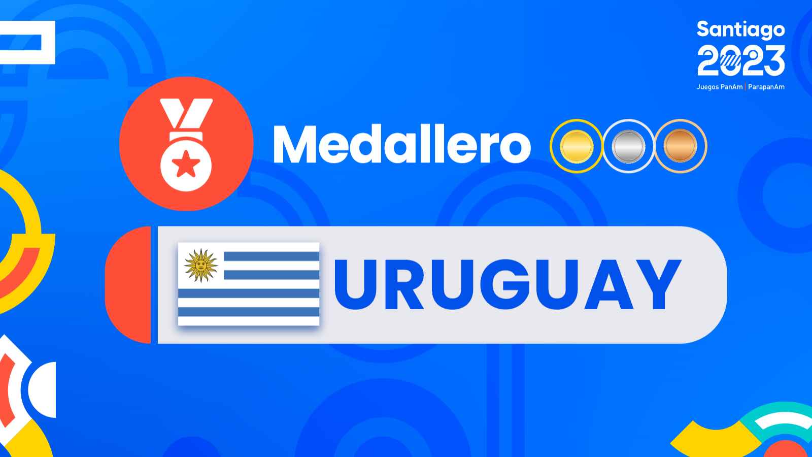 Medallas y medallero Uruguay juegos panamericanos Santiago 2023.