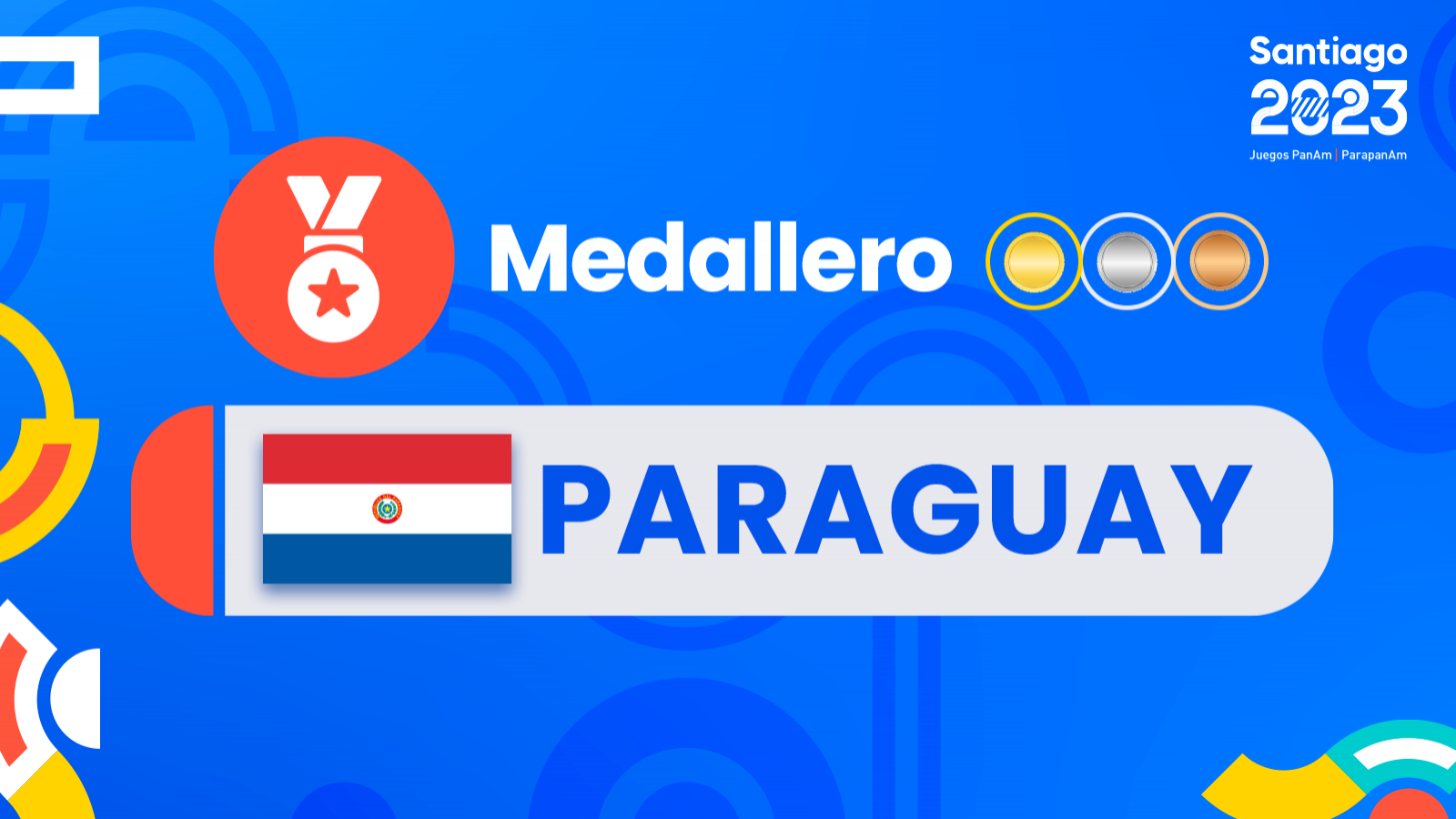 Medallas y medallero Paraguay juegos panamericanos Santiago 2023.