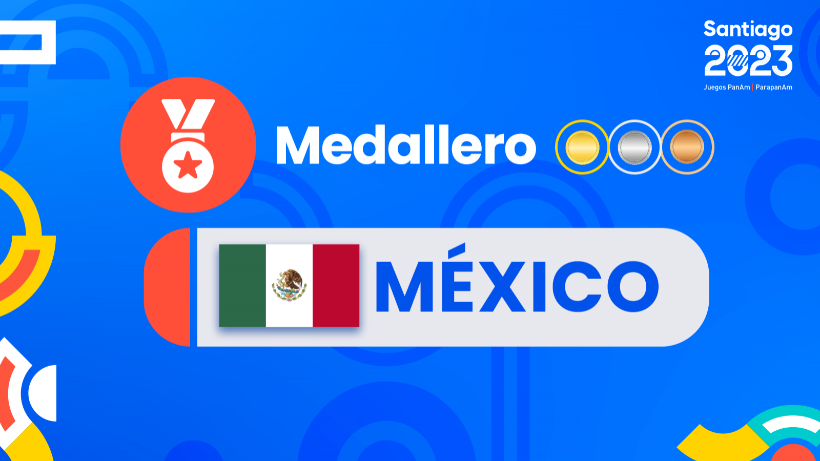 Medallas y medallero México juegos panamericanos Santiago 2023.