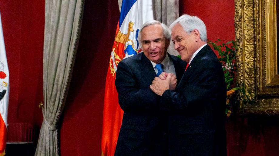 Andrés Chadwick junto a Sebastián Piñera