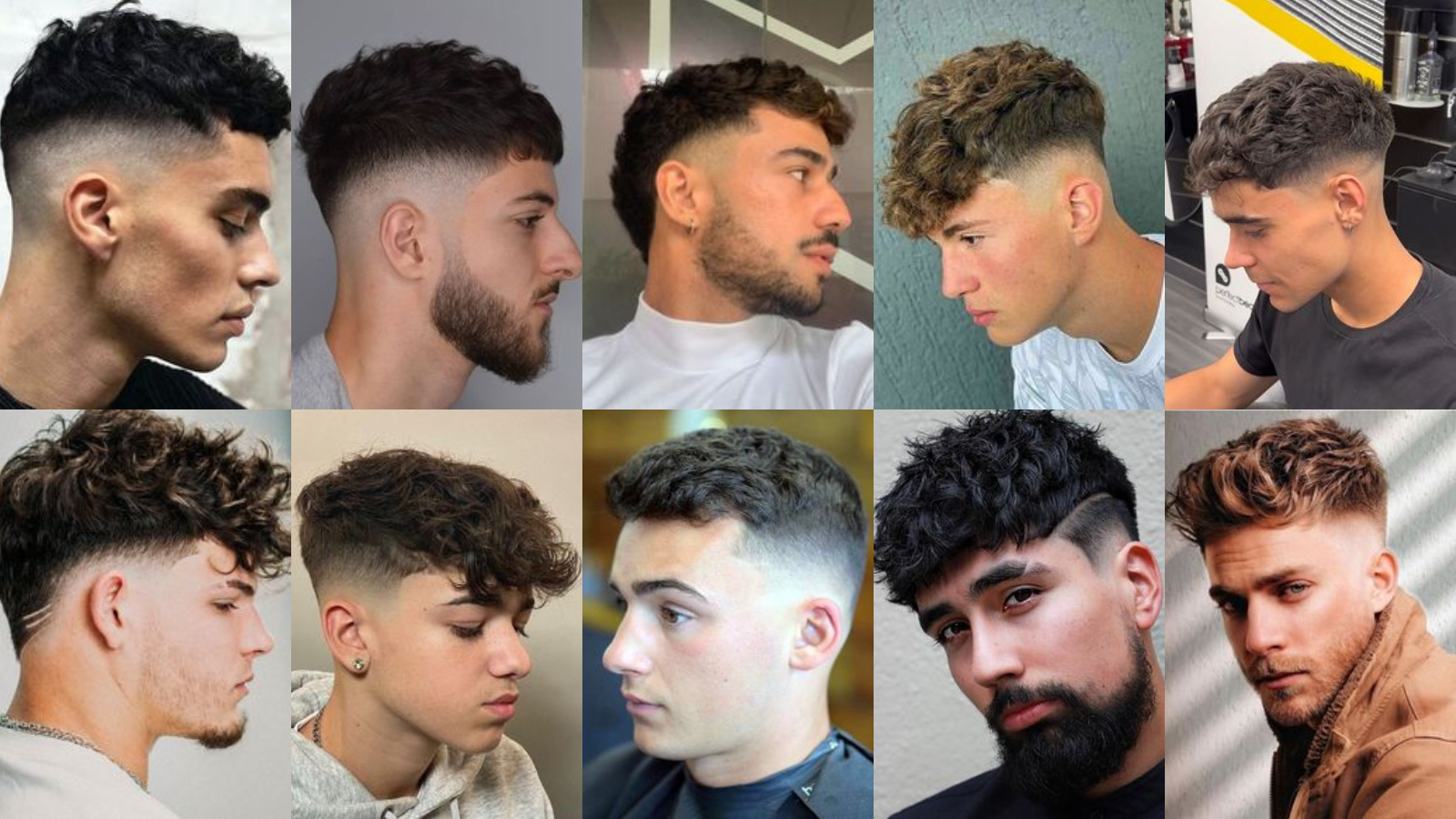 10 ideas de corte taper fade alto pelo ondulado