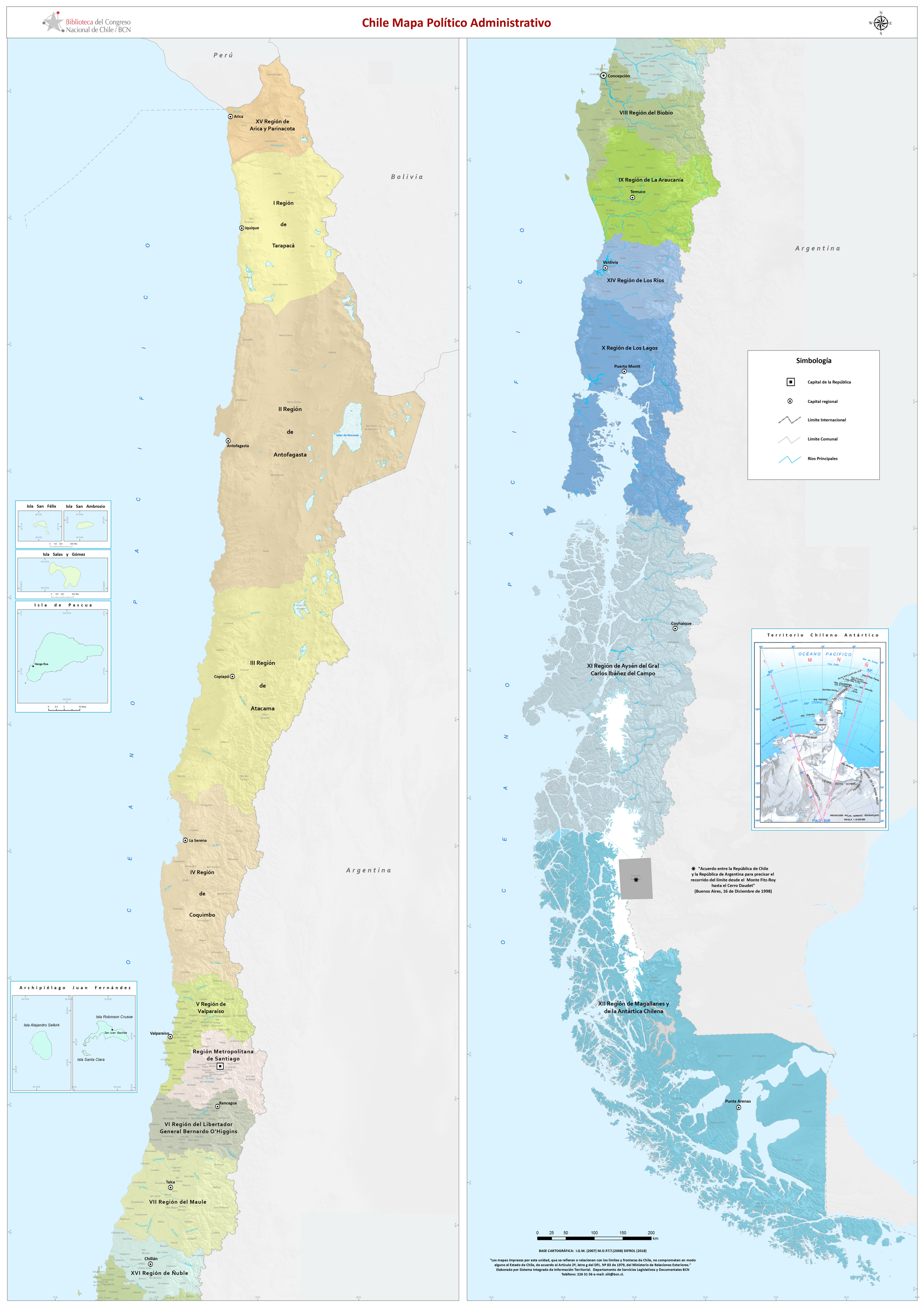 Mapa político de Chile