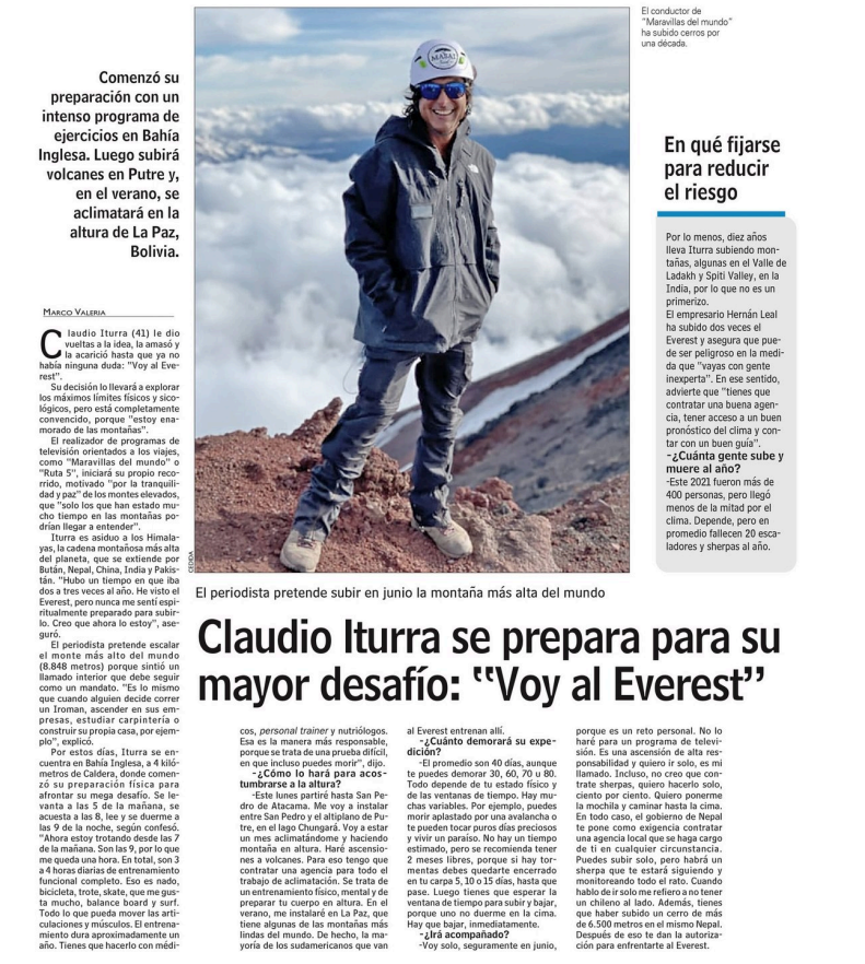 Claudio Iturra al Everest