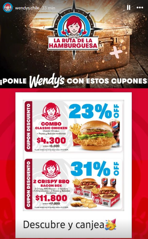 Ofertas día de la hamburguesa en Wendy's