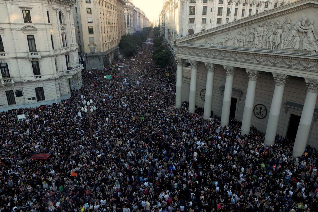 La protesta universitaria del 23 de abril de 2024.