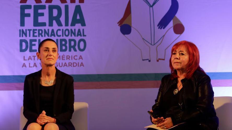 La presidenta electa, Claudia Sheinbaum, junto a Rosario Piedra Ibarra, hija mayor de Rosario Ibarra de Piedra.