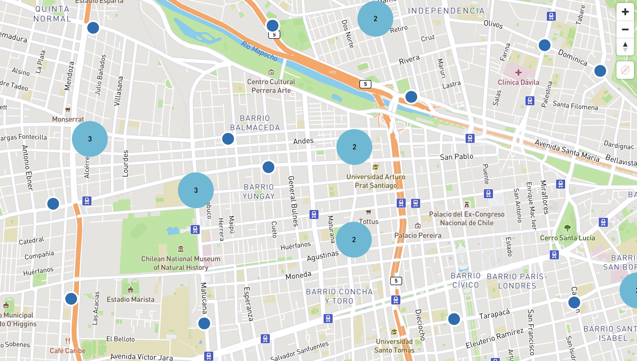 Mapa parafina en línea. parafinaenlinea.cl