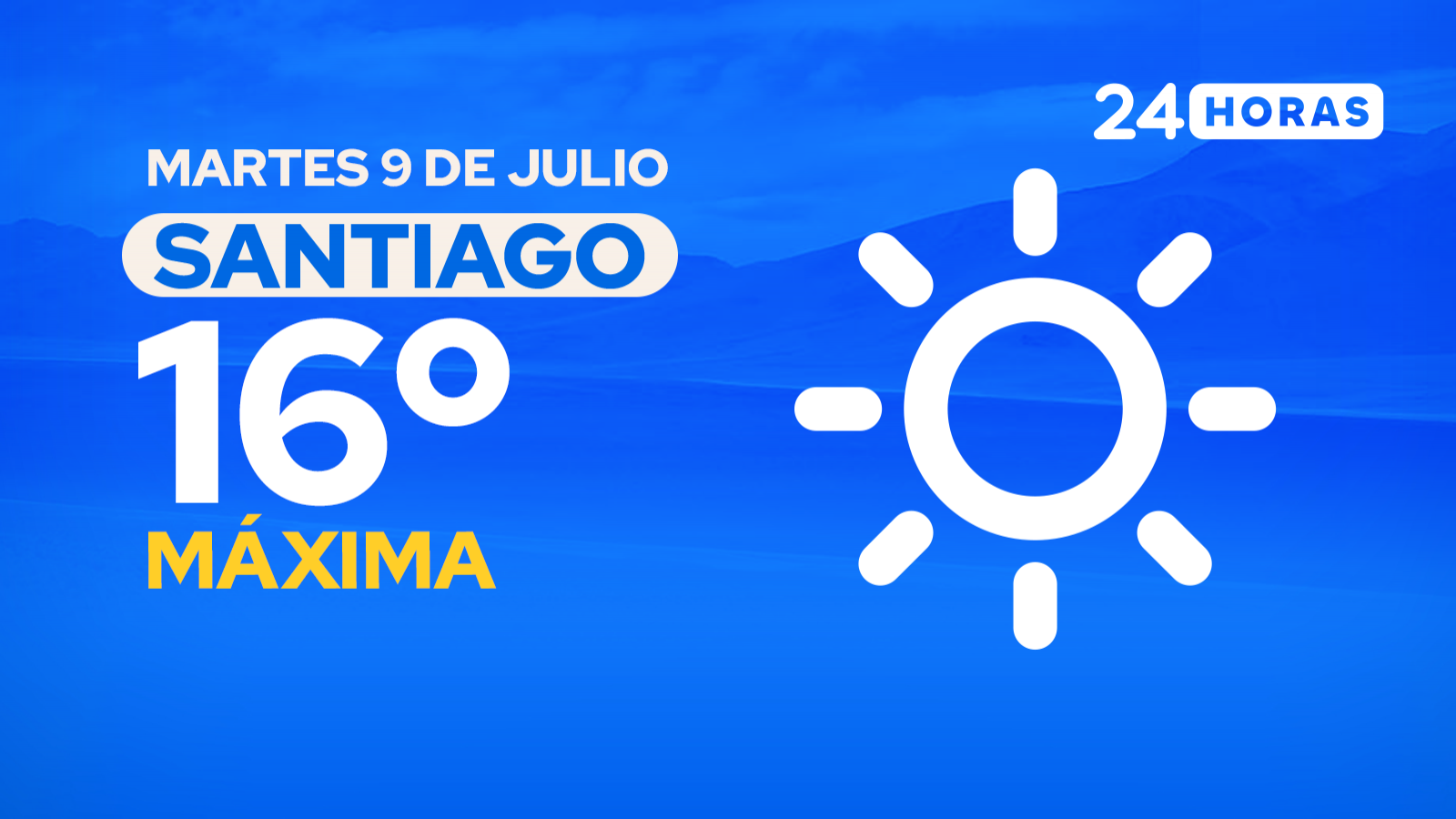 El tiempo en Santiago: martes 9 de julio de 2024