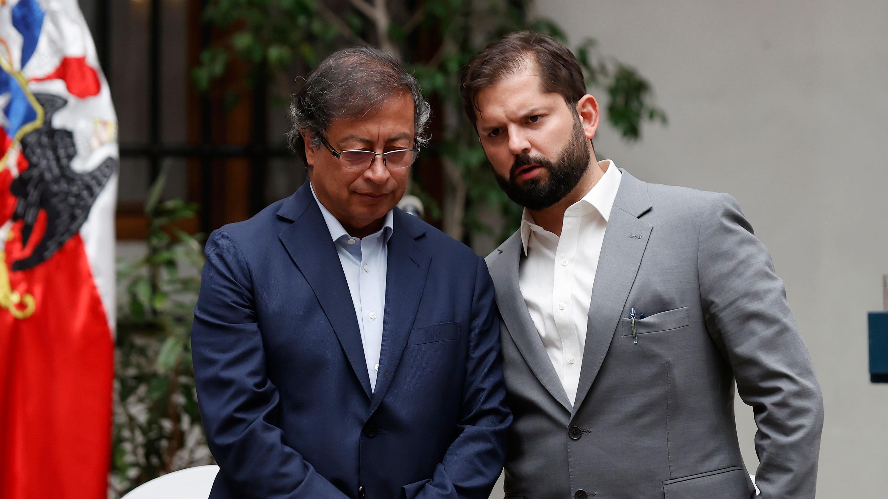 Gustavo Petro y Gabriel Boric. 