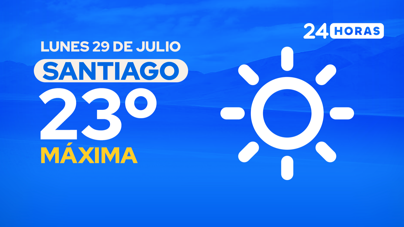 El tiempo en Santiago: lunes 29 de julio de 2024