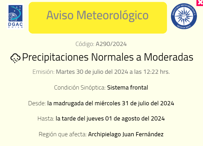 Aviso de Meteorología