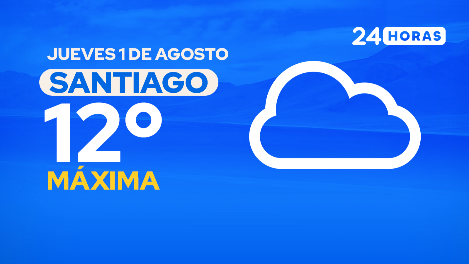 El tiempo en Santiago: jueves 1 de agosto de 2024