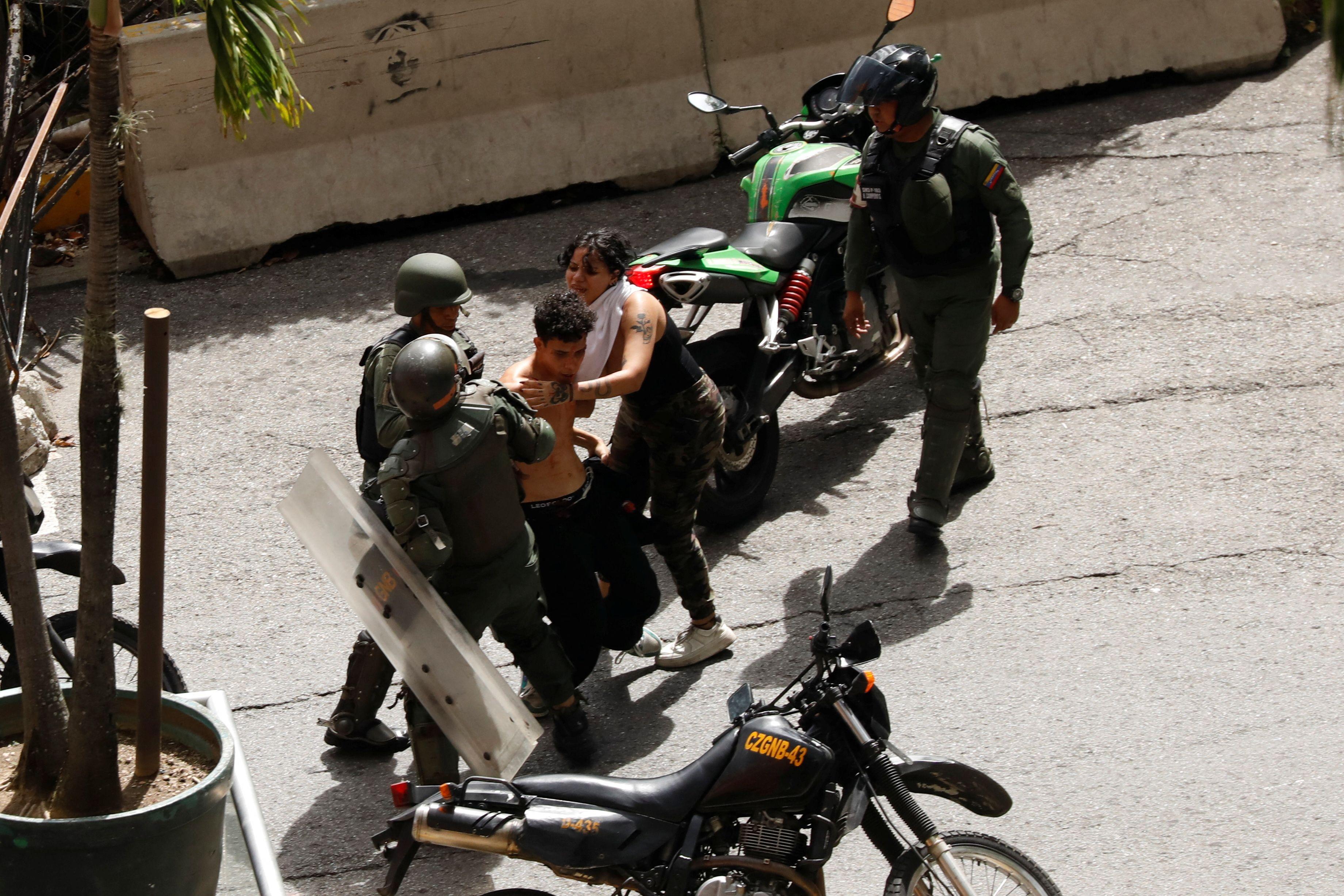 detención durante una protesta