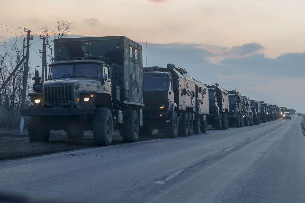 Un convoy militar ruso en 2022