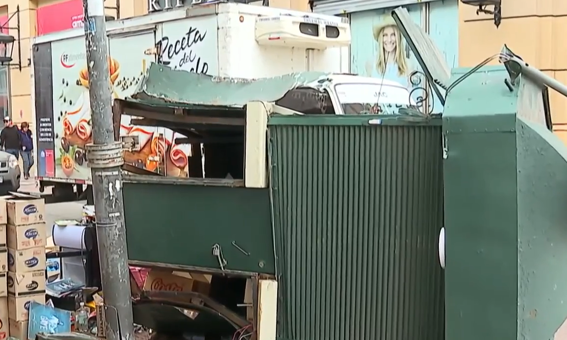 Kiosco destruido La Serena