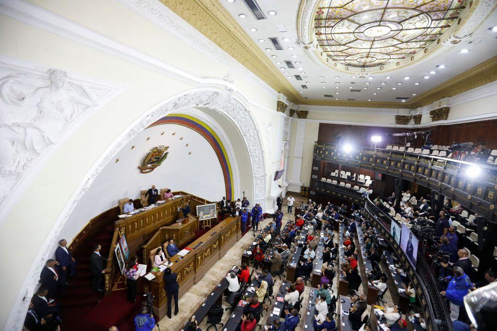 Vista del hemiciclo del Parlamento venezolano