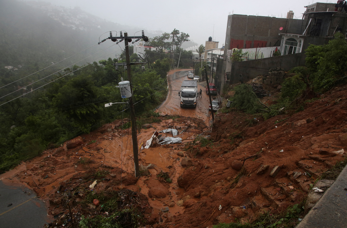 Un deslave en Acapulco