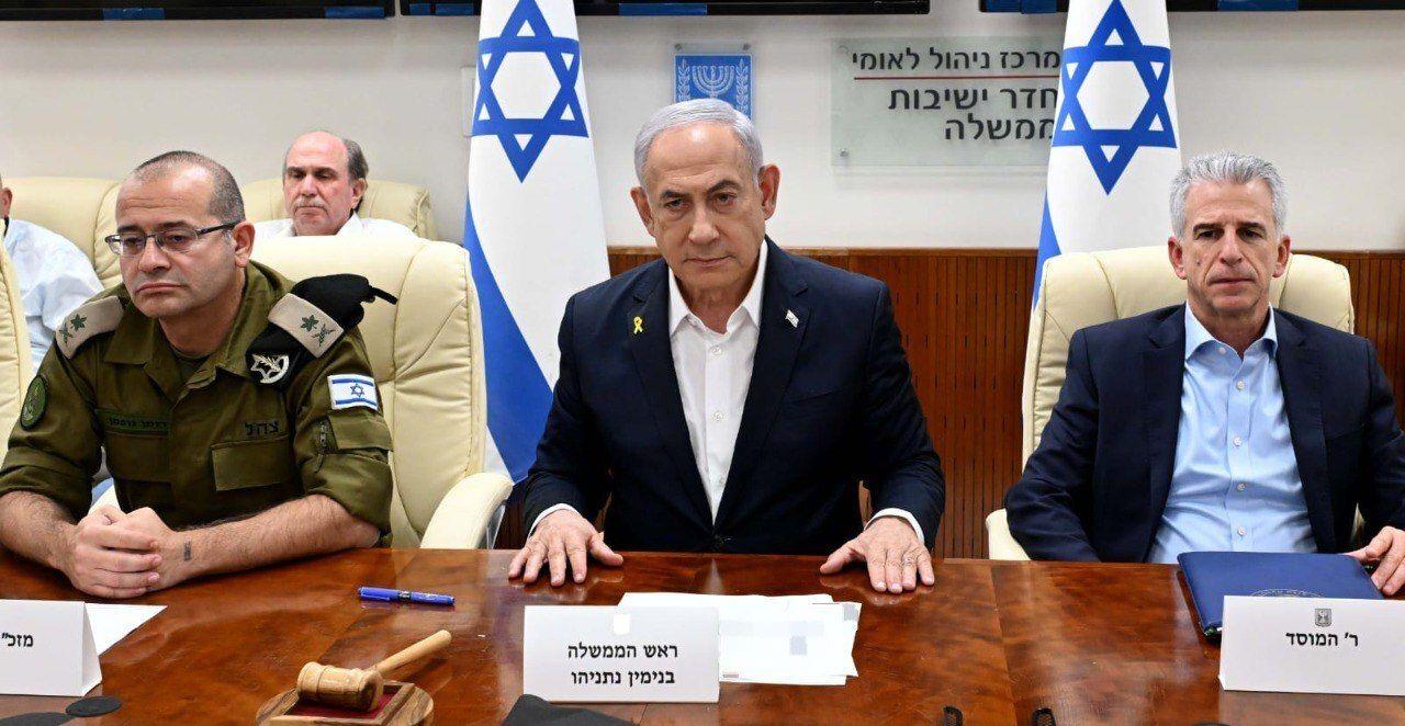 El primer ministro israelí, Benjamín Netanyahu, en una reunión de su gabinete de seguridad. 