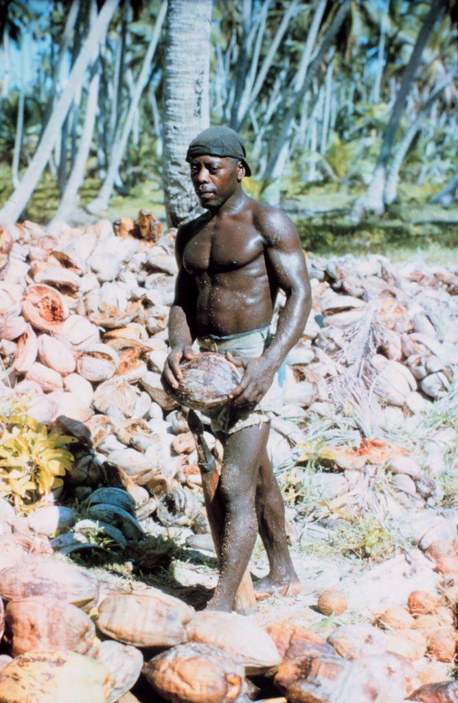 Un habitante de Chagos en 1960.