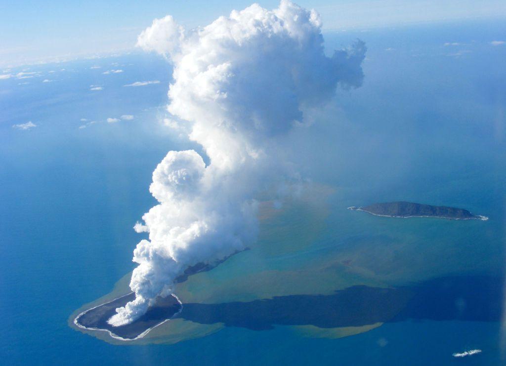 El volcán de Tonga