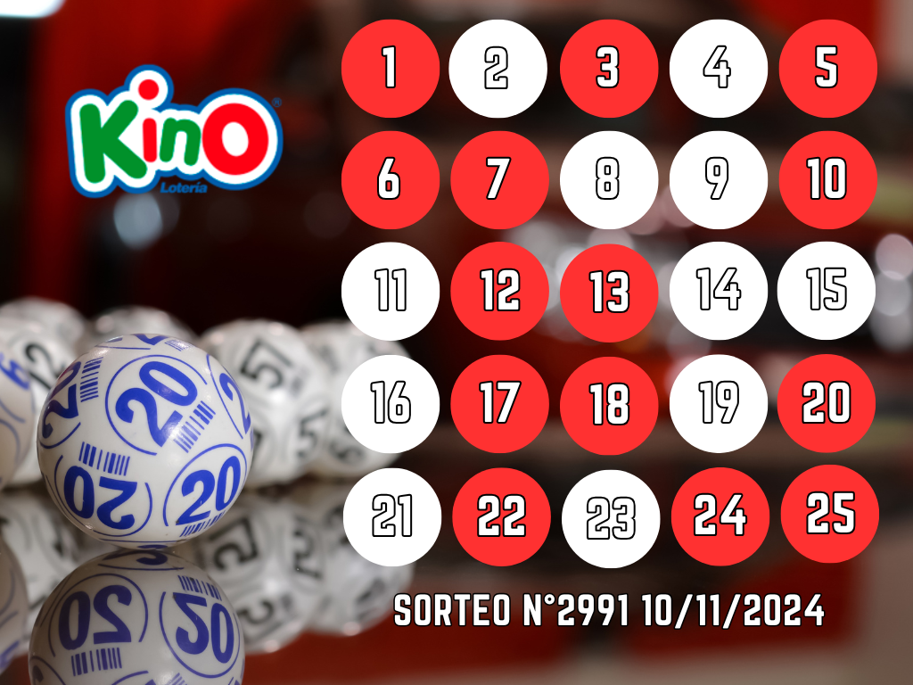 RESULTADOS KINO, SORTEO 2991 - DOMINGO 10 DE NOVIEMBRE 2024