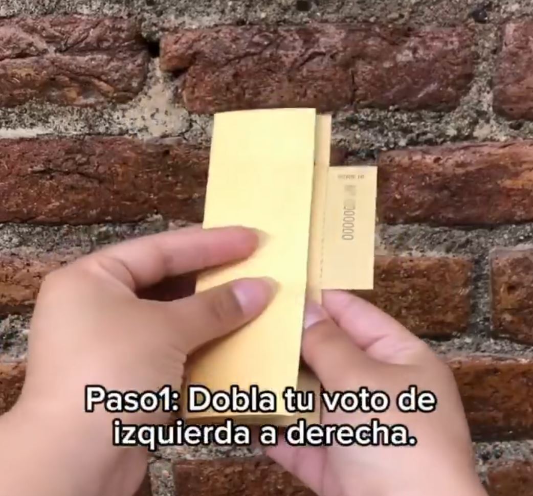 Voto Doblez Izquierda a Derecha