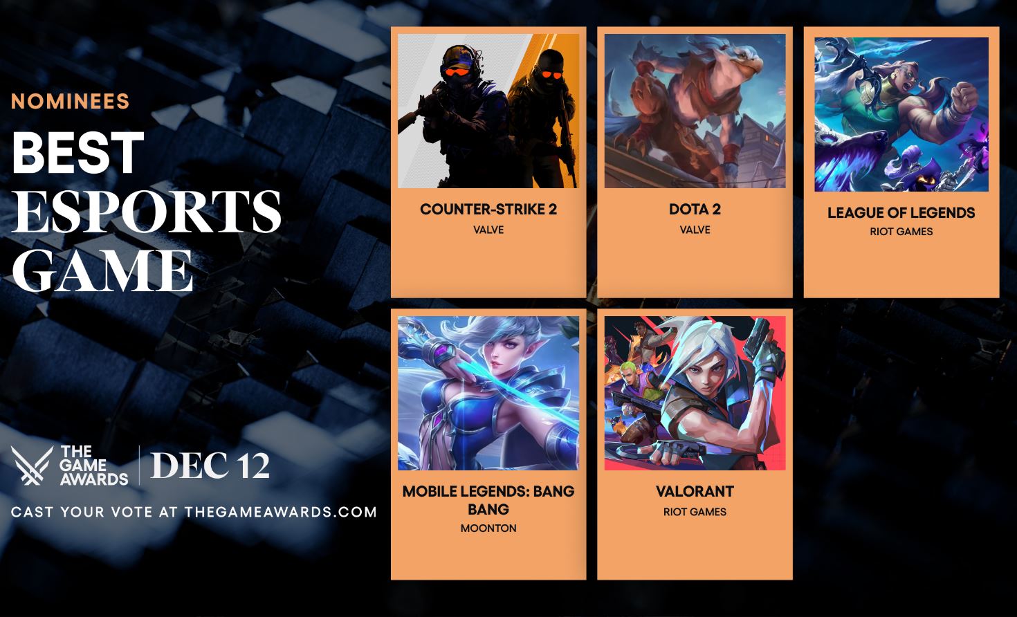 Nominados The Game Awards Mejor Juego E-Sports