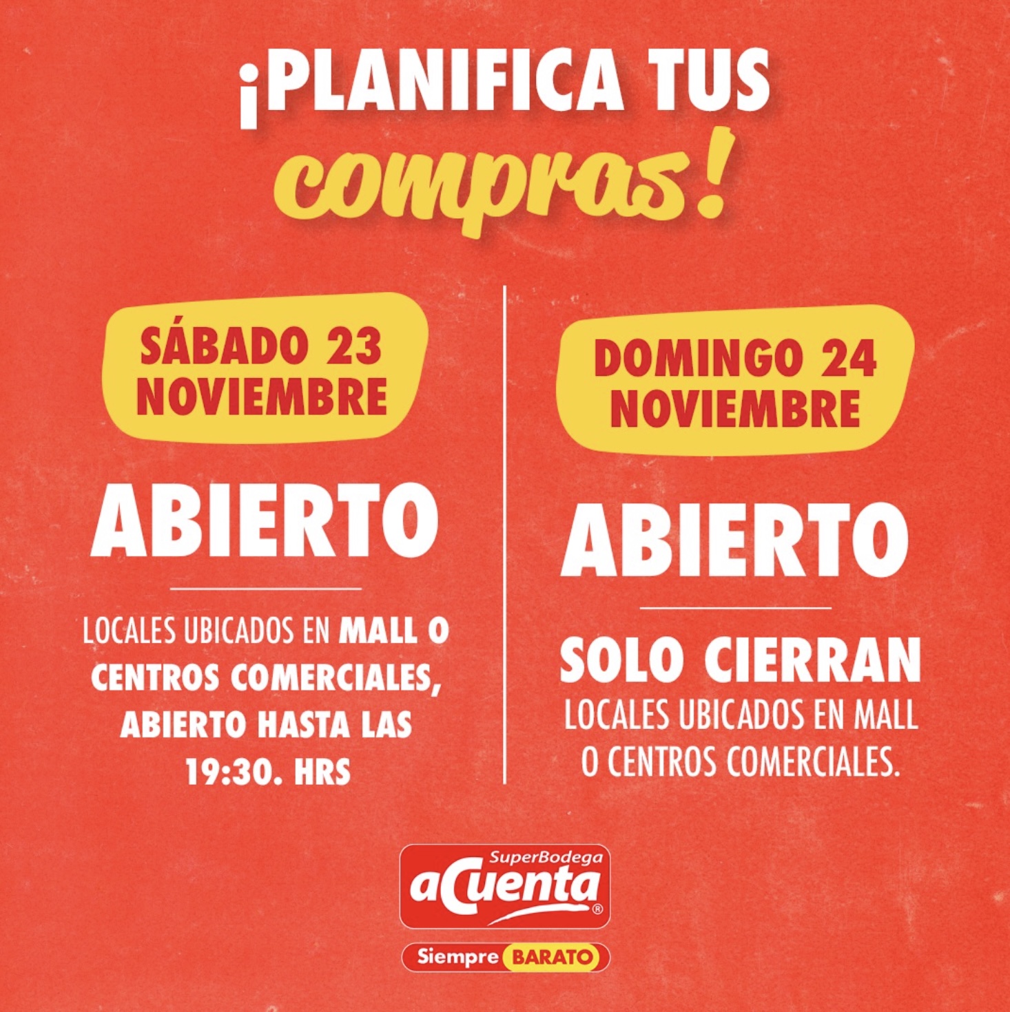 Horarios aCuenta