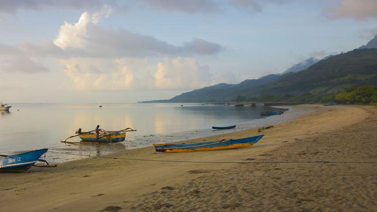 La isla de Ataúro y, al fondo el monte Manucoco.