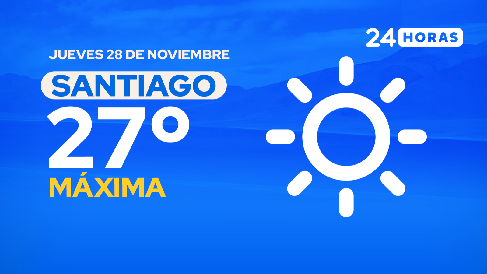 El tiempo en Santiago: jueves 28 de noviembre de 2024