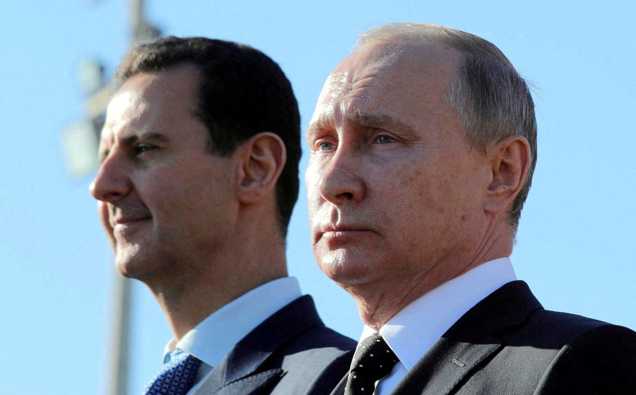 El derrocado presidente de Siria junto a Vladimir Putin.