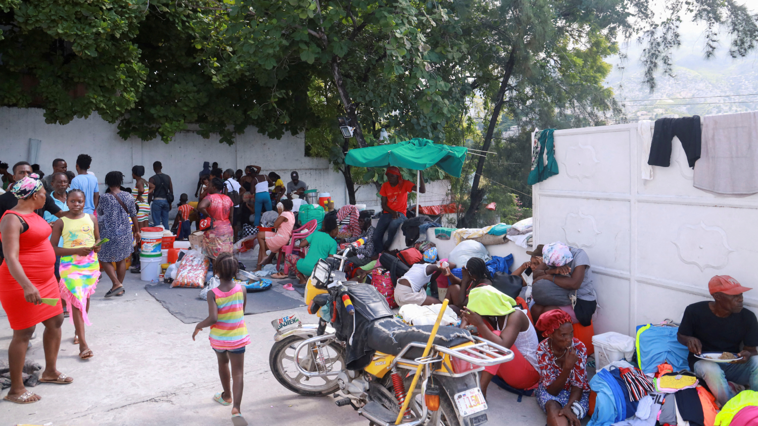 Campamento de desplazados en Haití.