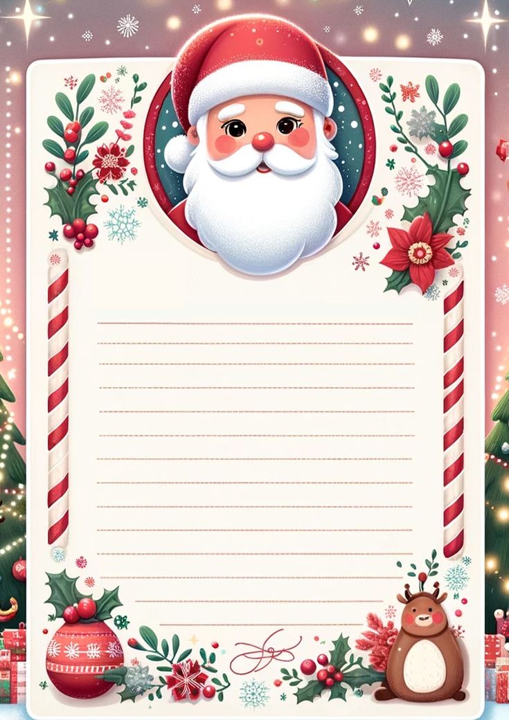 Plantilla de Navidad para escribir