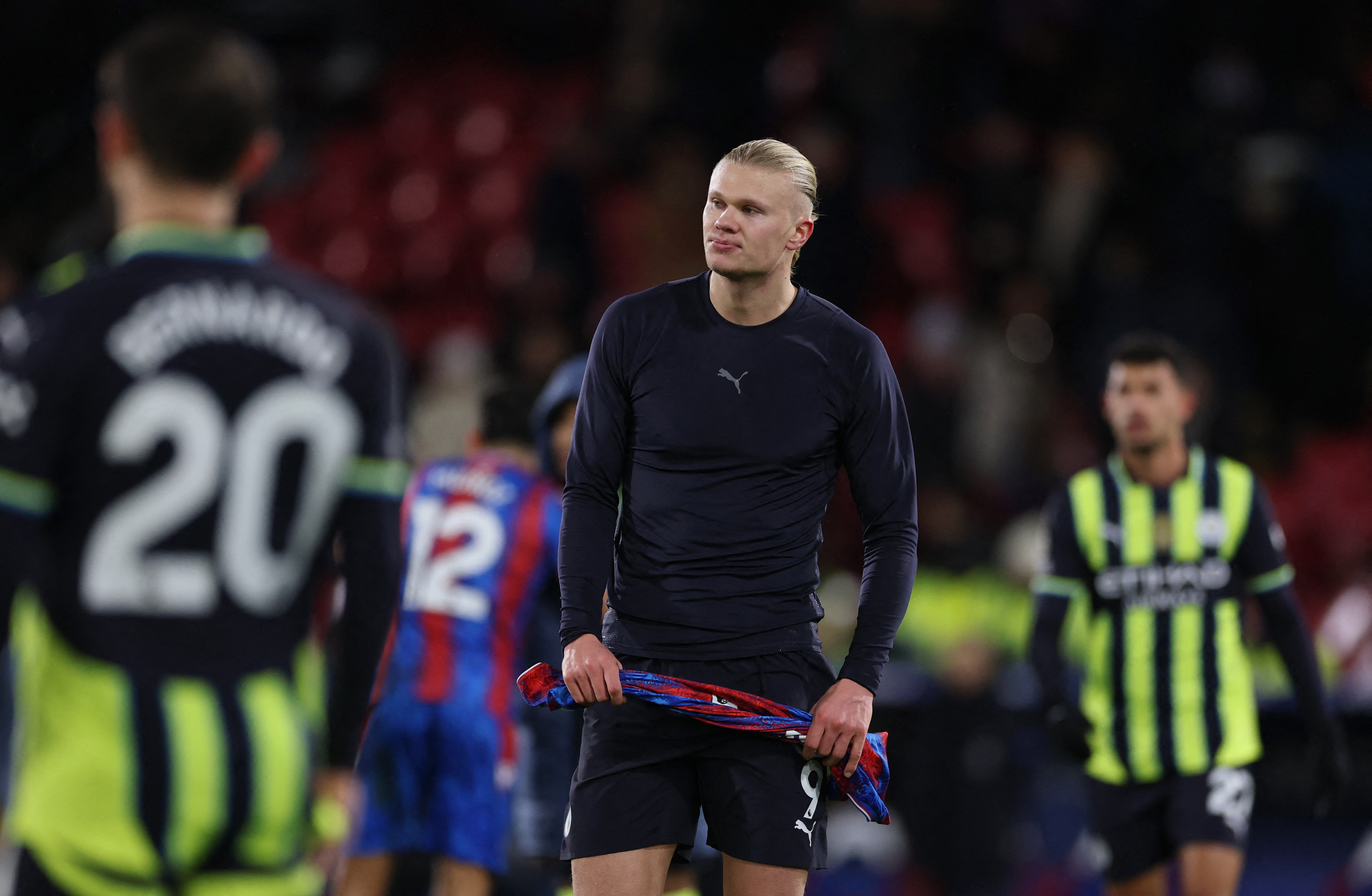 Erling Haaland en el empate del Manchester City ante Crystal Palace