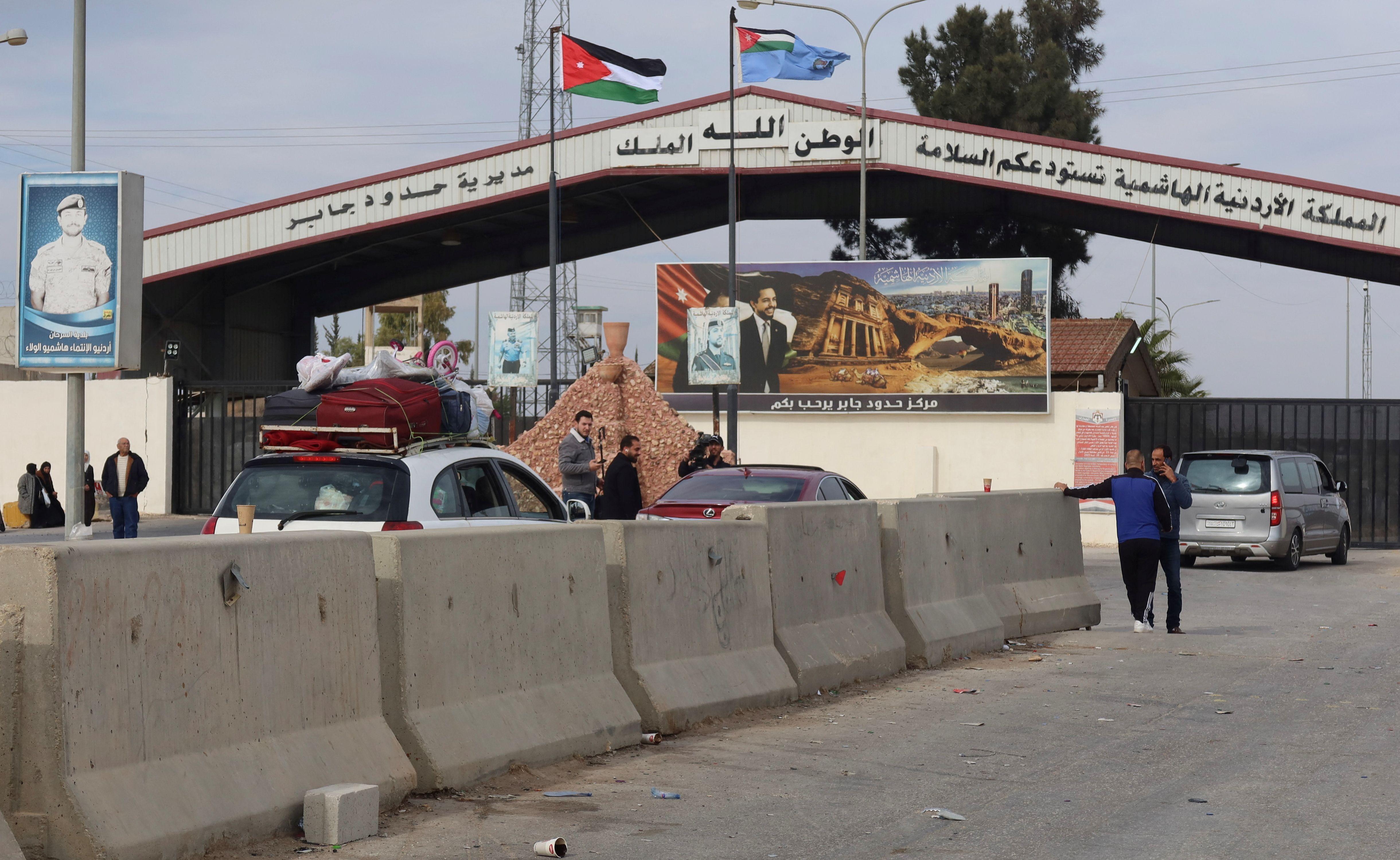 Cruce fronterizo entre Jordania y Siria.