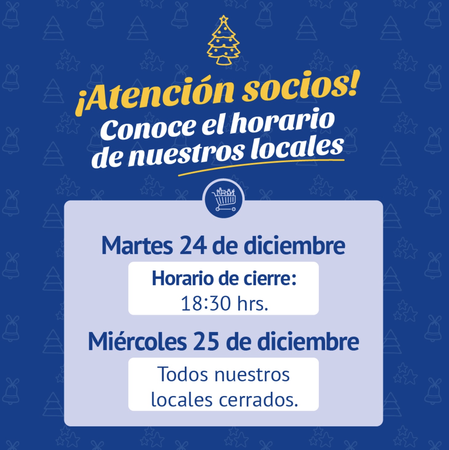 Horarios Alvi en Navidad