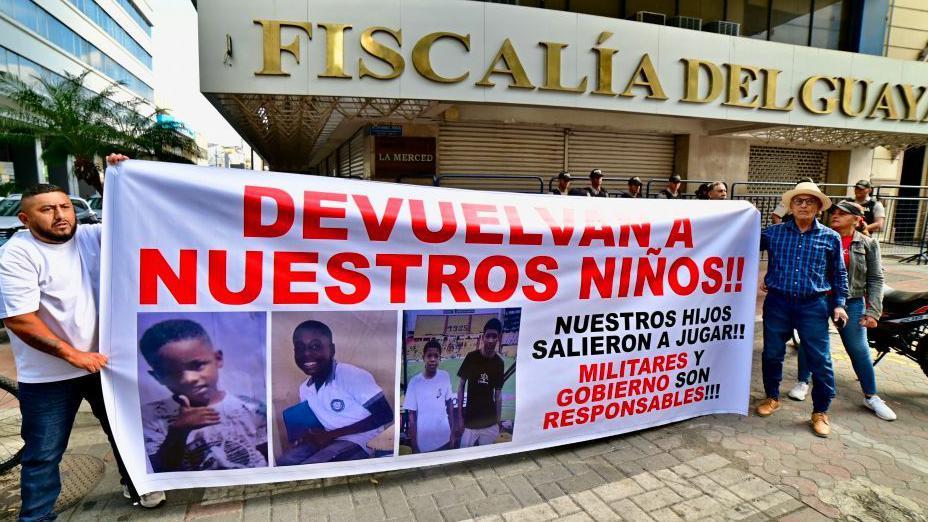 Manifestantes en Guayaquil