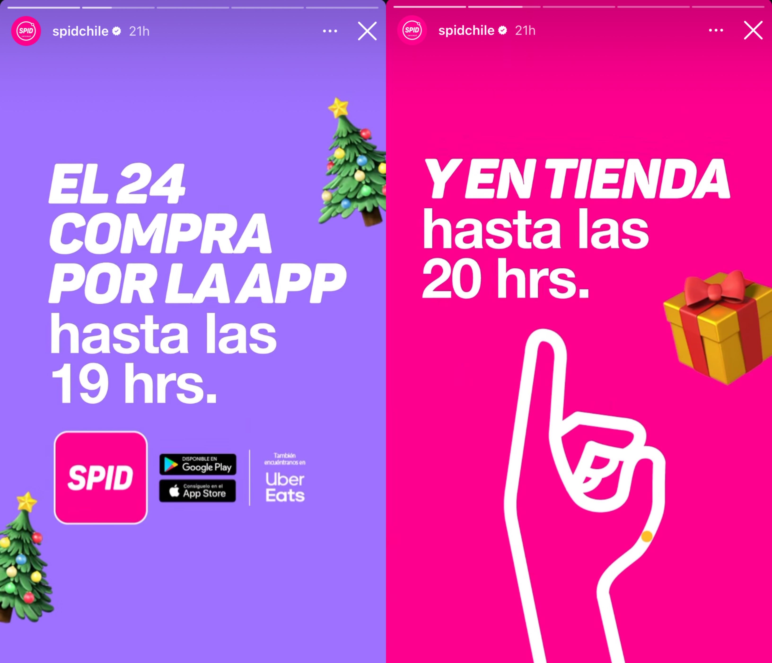 Horarios Spid en Navidad