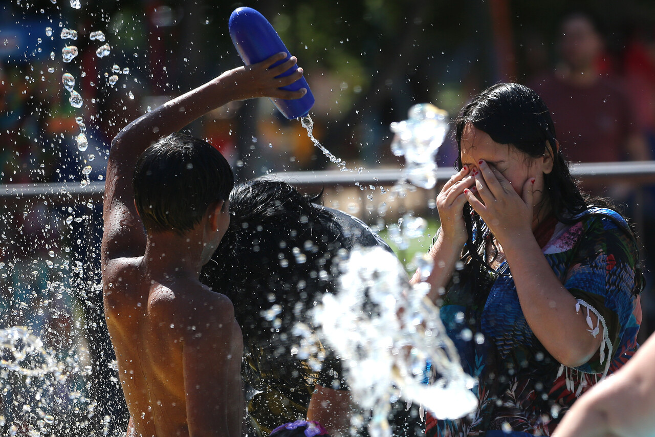 Calor. Tiempo en Santiago